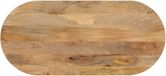 vidaXL Tafelblad ovaal 120x60x2,5 cm massief mangohout