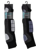 Stark Soul VCA Textil GmbH 2 paar Skisokken - Wintersokken - Snowboardsokken - Badstofvoering - Zwart/Grijs - Zwart/Blauw - Maat 43-46