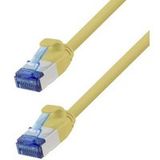 LogiLink CP5007S RJ45 Netzwerkkabel, Patchkabel CAT 6a S/FTP 0,15 m gelb flammhemmend, halogenfrei 1 Stück