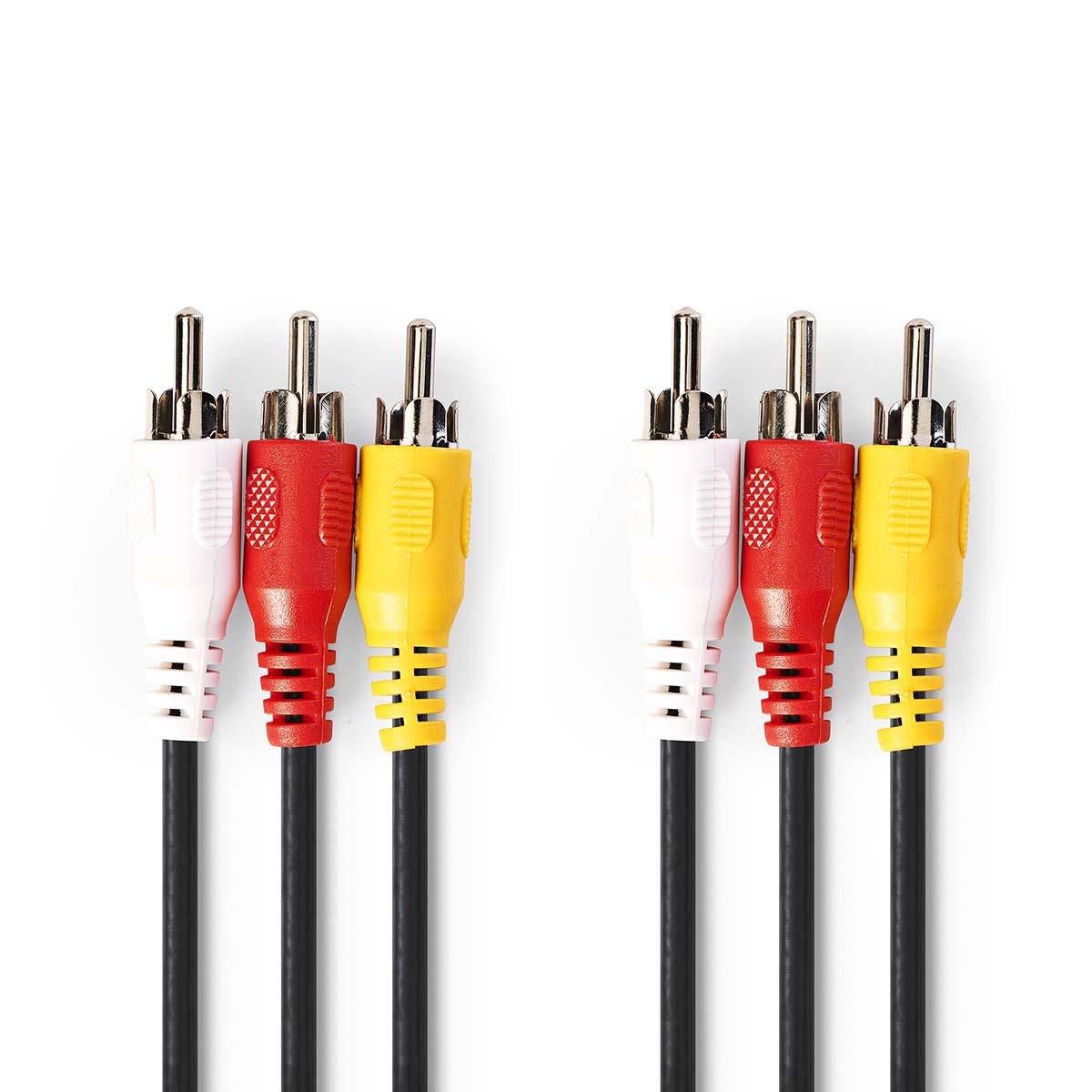 Nedis CVGP24300BK50 - Composiet videokabel - Zwart