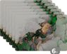 KitchenYeah Sets de 6 sets de table - Marbre - Or - Vert - Set de table - 45x30 cm - Antidérapant