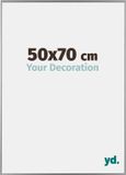 yd. - Cadre photo 50x70 cm - Plastique - Argent Brillant