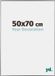 yd. - Cadre photo 50x70 cm - Plastique - Argent Brillant