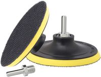 Merkloos / Sans marque Set van 2 schuurpads van 125 mm, schuurschijven met M14-schroefdraad, klittenbandsluiting, schuur- en polijststeunplaat geschikt voor boormachine en haakse slijper