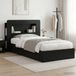 Maison Exclusive - Lit exclusif avec rangement, couleur noire, dimensions 90 x 190 cm, fabriqué en panneaux de particules
