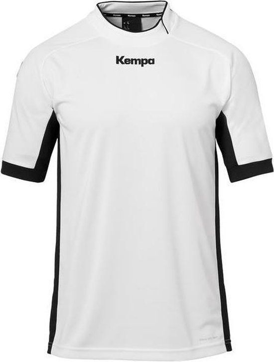 Kempa Prime Shirt Kids - Wit/Zwart - Maat 152