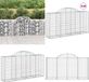 vidaXL Gabions - 40 pièces - voûté - 200x50x100/120 cm - métal - argent