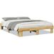 Maison Exclusive - Lit exclusif - Structure de lit sans matelas, dimensions 135x190 cm, en bois massif chêne