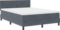 vidaXL LED Box Spring Bed Dark Grey 160 x 200 cm Velvet