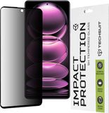 Techsuit Privacy Full Cover Impact Protection Screenprotector pour Xiaomi Redmi Note 12 Pro/12 Pro Plus / Xiaomi Poco X5 Pro - Noir