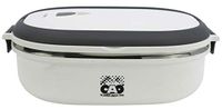 CAO Lunchbox, ovaal, 0,9 l, voor kamperen en wandelen, volwassenen, uniseks, wit, 20 x 14,6 x 7,5 cm