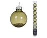 Kaemingk Lot de 9 boules de Noël en verre remplies d'étoiles - 3 cm - Romarin transparent