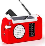 Merkloos / Sans marque Noodradio - Emergency Radio - Survival Radio - Oorlog Radio - Opwindbare Radio - Solar Opwindbaar - Radio voor Rampen - SOS Alarm - Noodradio op Batterij - Draagbare Radio - AM/FM-Radio - Oplaadbare Batterij - Noodlader Telefoon