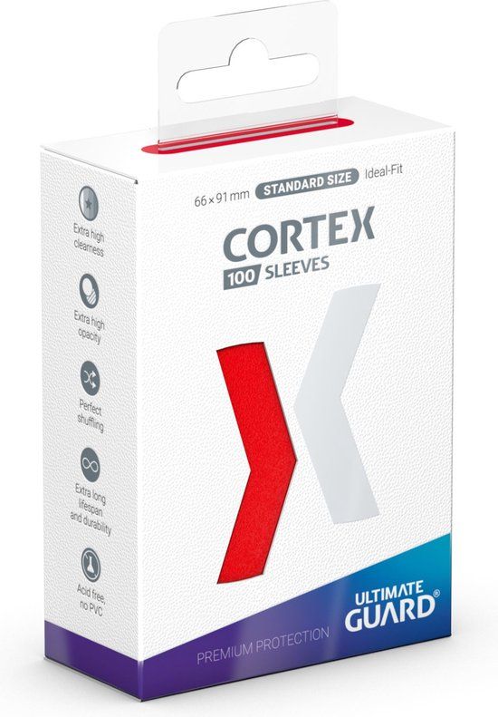 Ultimate Guard Cortex Sleeves Standard Size Red - UGD011147