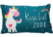 Sierkussen Knuffelzone Sierkussen - Knuffelkussen met Eenhoorn/Opschrift - L/B/H ca. 40 x 13 x 23 cm, 100% Katoen