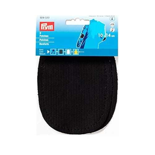 Prym 14 x 10 cm 2-delig koord patches voor strijken/sewing-on, zwart