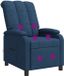 vidaXL Fauteuil Bleu Tissu