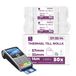 Tpe-rol 57 mm x 14 m x 12 mm - rollen voor bankkaart terminal - spoel thermisch papier 57 x 35 x 12 cm - BPA-vrij (50 spoelen)