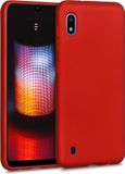 kwmobile telefoonhoesje geschikt voor Samsung Galaxy A10 - Back cover in metallic donkerrood