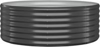 vidaXL Plantenbak 100x100x36 cm Gegalvaniseerd Staal Antracietkleurig