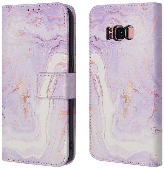 imoshion Design Bookcase voor de Samsung Galaxy S8 - Purple Marble