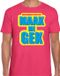 Bellatio Decorations Shoppartners Bv Foute party Maak me gek verkleed/carnaval t-shirt roze heren L