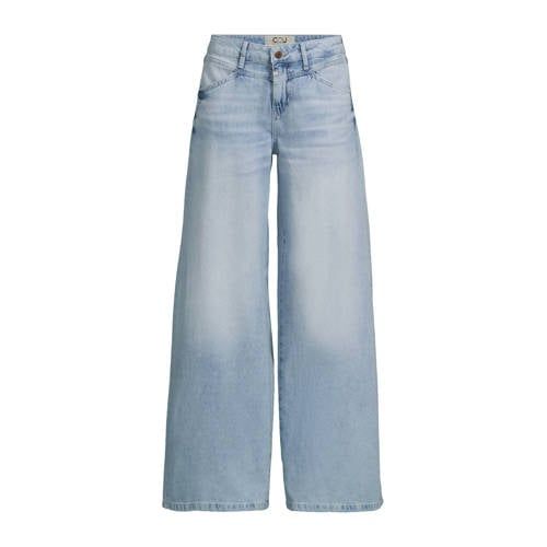Cup of Joe Denim low waist wide leg jeans light blue denim