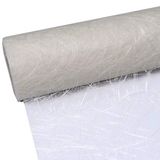 Sizoweb tafelloper - rol van 25 meter + 100 deco-harten gratis (30cm breed, in wit), wit