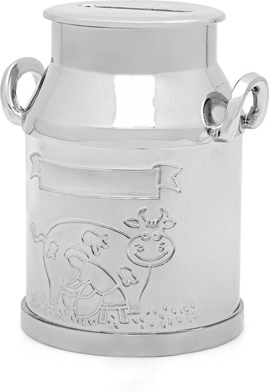 Zilverstad Spaarpot Melkbus Zilver Verzilverd Jongens en meisjes