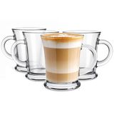 Glasmark KROSNO 1992 Set van 4 Koffiekoppen met Oor 350 ml