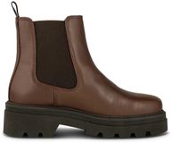 Woden Dameslaarzen Sanna Chelsea L Bruin Leer Blokhak 5-7 cm Maat 38