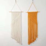 Ibenzoa® Handgemaakt Macramé Wandtapijt Set van 2 voor Slaapkamer en Woonkamer Decoratie
