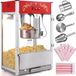 VEVOR Popcornmachine Popcornmaker 1615 W, 16 oz Kettle Popcornmachine met grote capaciteit voor aanrecht met gehard glas, inclusief 3 roestvrijstalen scheppen Bioscoopstijl