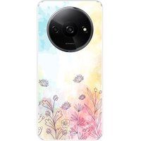 Xiaomi Redmi A3 4G Watercolor flowers bedrukt siliconen hoesje