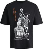 JACK&JONES JCOLEGENDS STATE TEE SS CREW NECK SS22 T-shirt garçon M Noir Coton