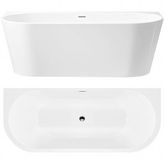 REA Acryl Wandbad Capri 170cm Wit