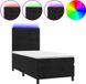 vidaXL Boxspringbed met matras en LED-verlichting, zwart, 90x200 cm, fluweel