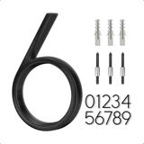 Moeve Huisnummer Zwart - Nummer 6 - 130 mm - 3D - Roestvrij Aluminium