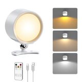 Smiling Shark Wandlamp voor binnen, F9, led-wandlamp voor binnen, oplaadbaar, met afstandsbediening, 3 temperaturen en 4 instelbare helderheid, 360 graden draaibaar, wandlampen voor woonkamer