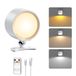 Smiling Shark Wandlamp voor binnen, F9, led-wandlamp voor binnen, oplaadbaar, met afstandsbediening, 3 temperaturen en 4 instelbare helderheid, 360 graden draaibaar, wandlampen voor woonkamer