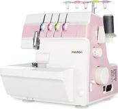 MEDION Overlockmachine - SO 90 - 91W - Naaldtype 11, 14, 16 - 1200 tours par minute - Éclairage LED - Rose