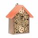 Relaxdays insectenhotel, dennenhout, tuin & balkon, om op te hangen, HBD: 20 x 17 x 8,5 cm, insectenhuisje, bruin/oranje