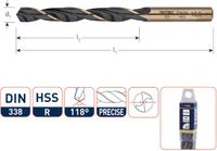 Rotec HSS-R spiraalboor, DIN 338, type Precise, ø9,7