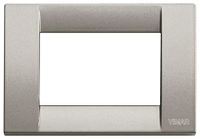 Vimar Serie Idee - Klassieke plaat 3 modules Metaal Titanium