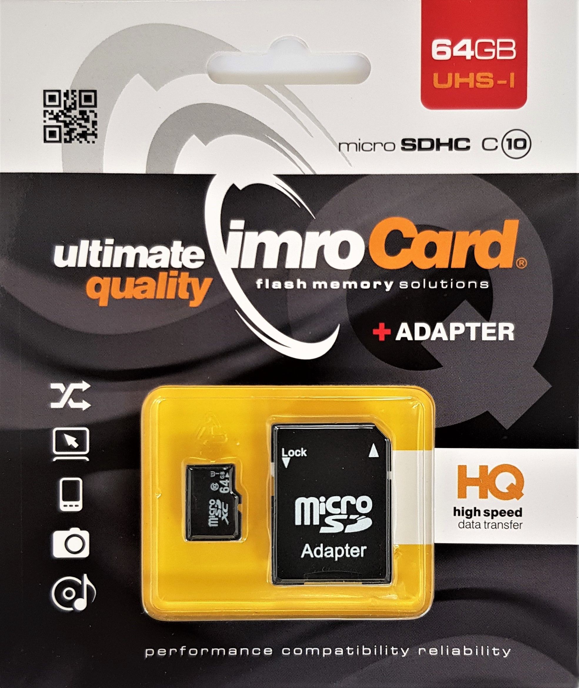 imro MicroSD - 64GB - Class 10 - UHS-I - incl. adapter