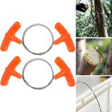 Merkloos / Sans marque Korel aircon B.V. 2 stuks - Handgetrokken draadzaag - Verbeterde ijzerzaag - Camping overlevingsdraadzaag - Wateronkruidzaag - Scherpe snede - Compact en draagbaar - Oranje - Geschikt voor hout en kunststof - Geschikt voor buitengebruik en kamperen