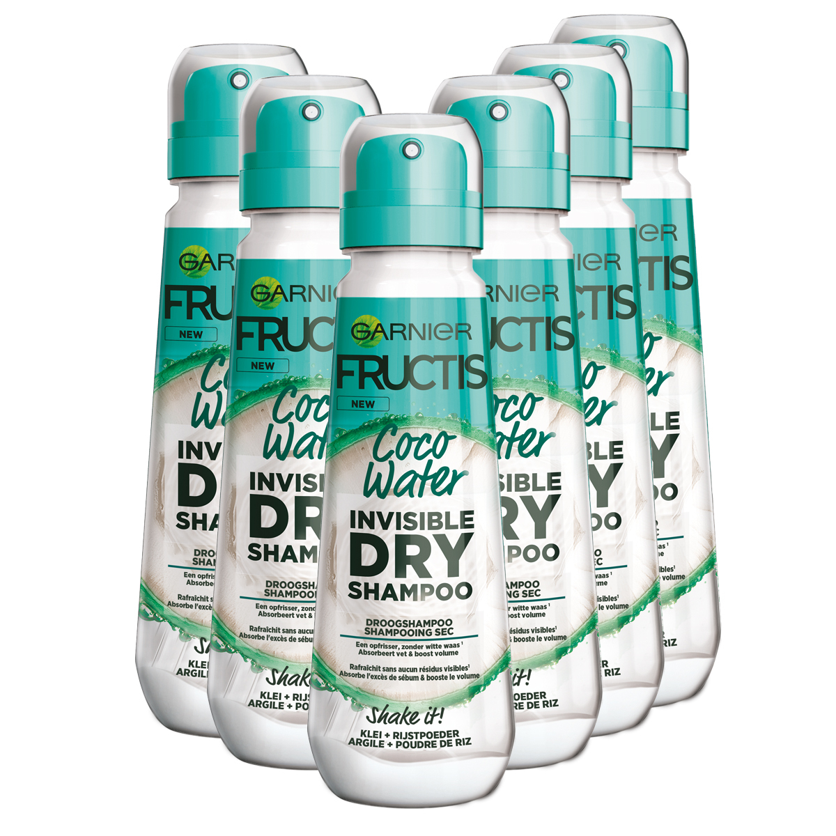 Garnier Fructis Hair Lemonade Coco - Droge Shampoo 6 x 100ml - Compressed