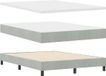 vidaXL Boxspringbed met hoofdeinde, lichtgrijs, 200 x 140 cm, fluweel