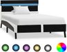 Maison Exclusive - Lit cadre avec LED sans matelas noir similicuir 90x200 cm