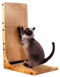 Planche griffoir chat - Carton - Forme L - 70 x 40 x 30 cm - Avec balle de jeu